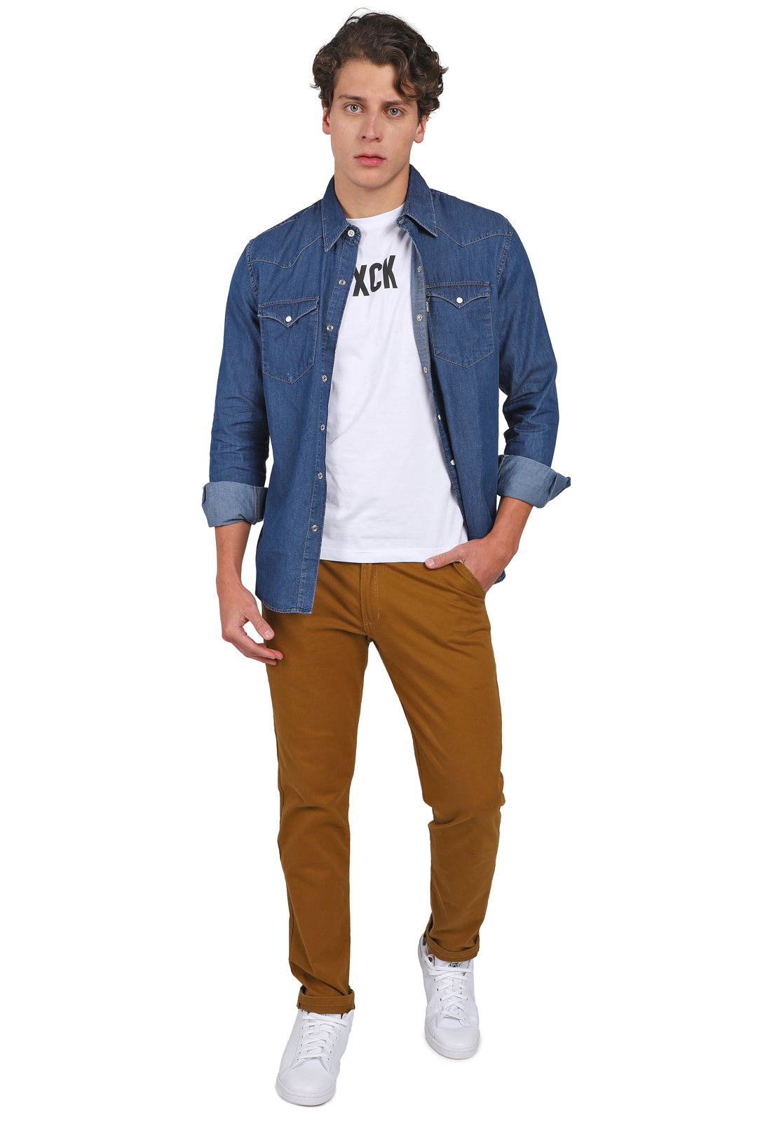 PANTALON EN DRIL LICRADO