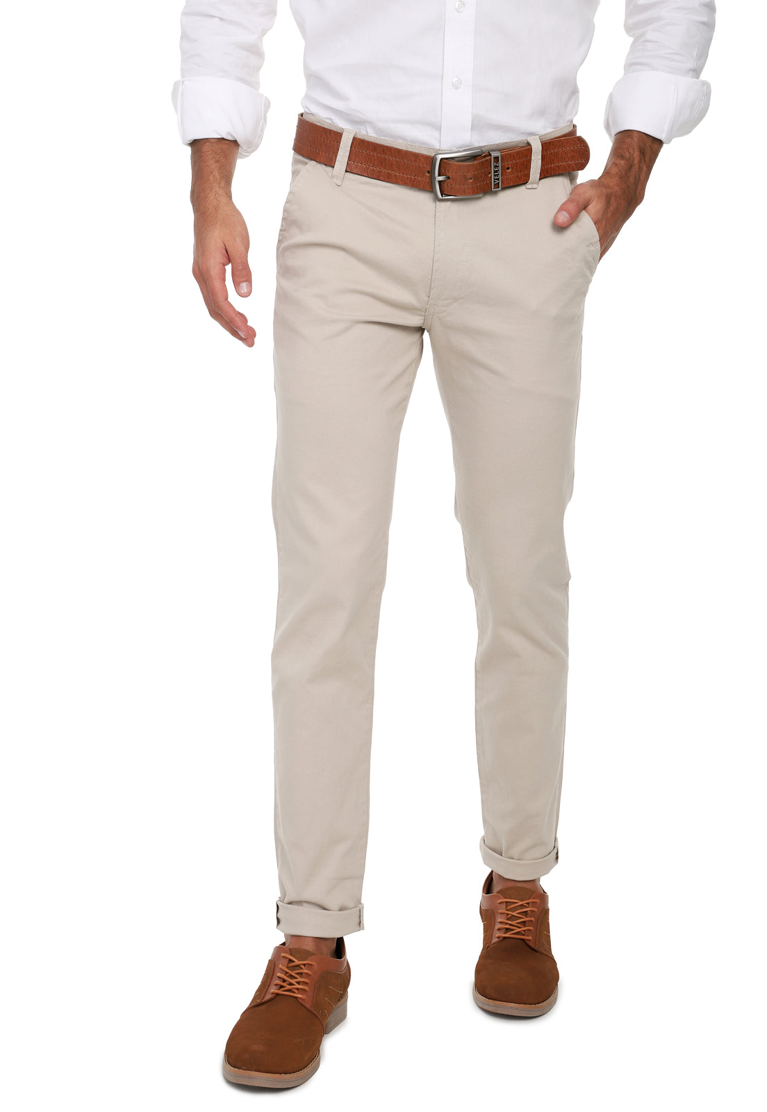 PANTALON EN DRIL LICRADO
