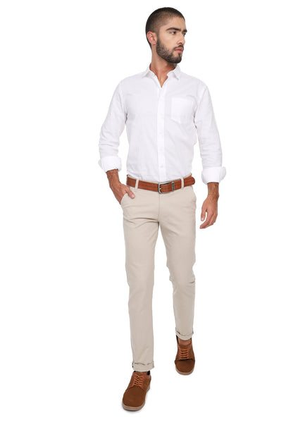 PANTALON EN DRIL LICRADO
