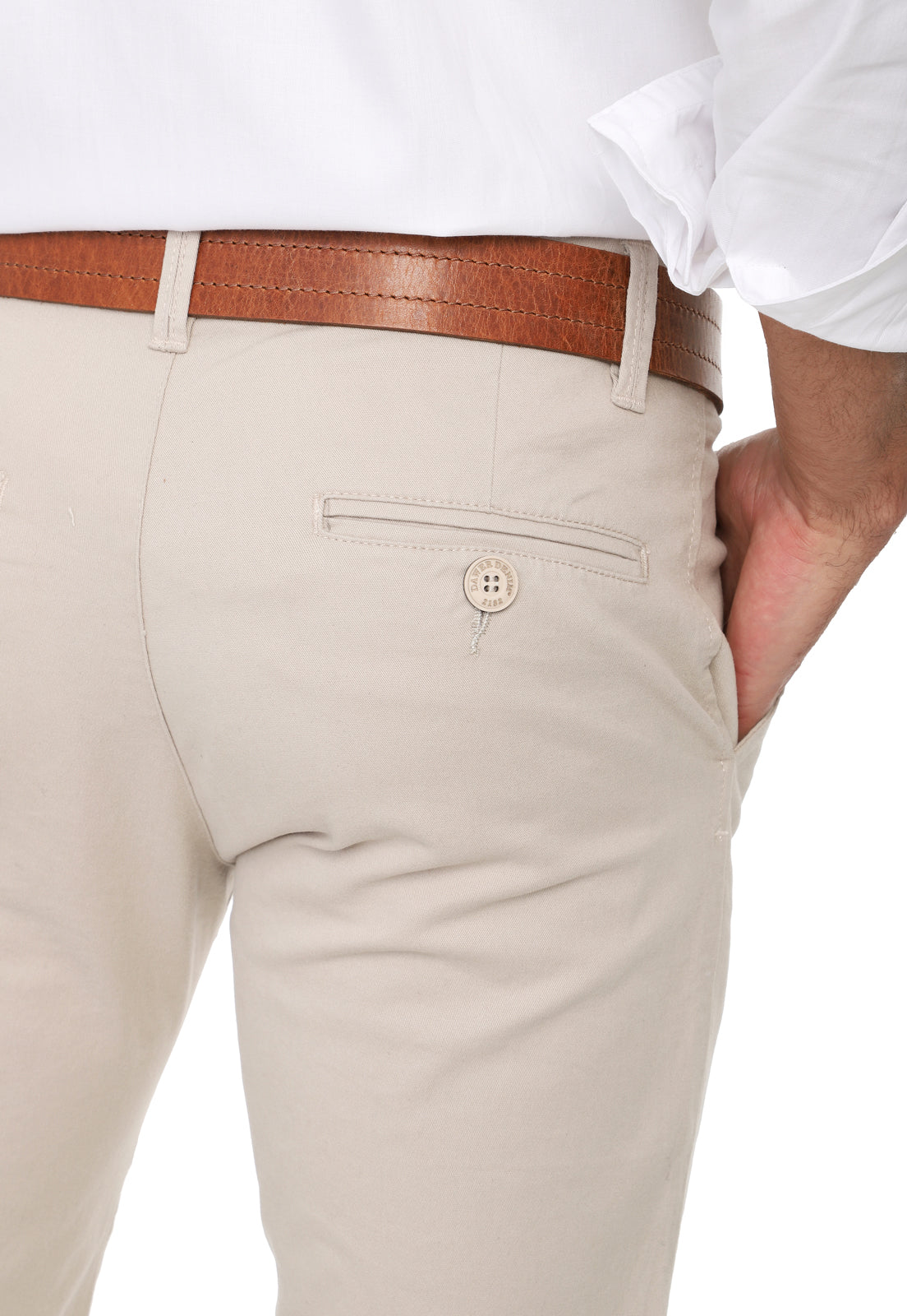 PANTALON EN DRIL LICRADO